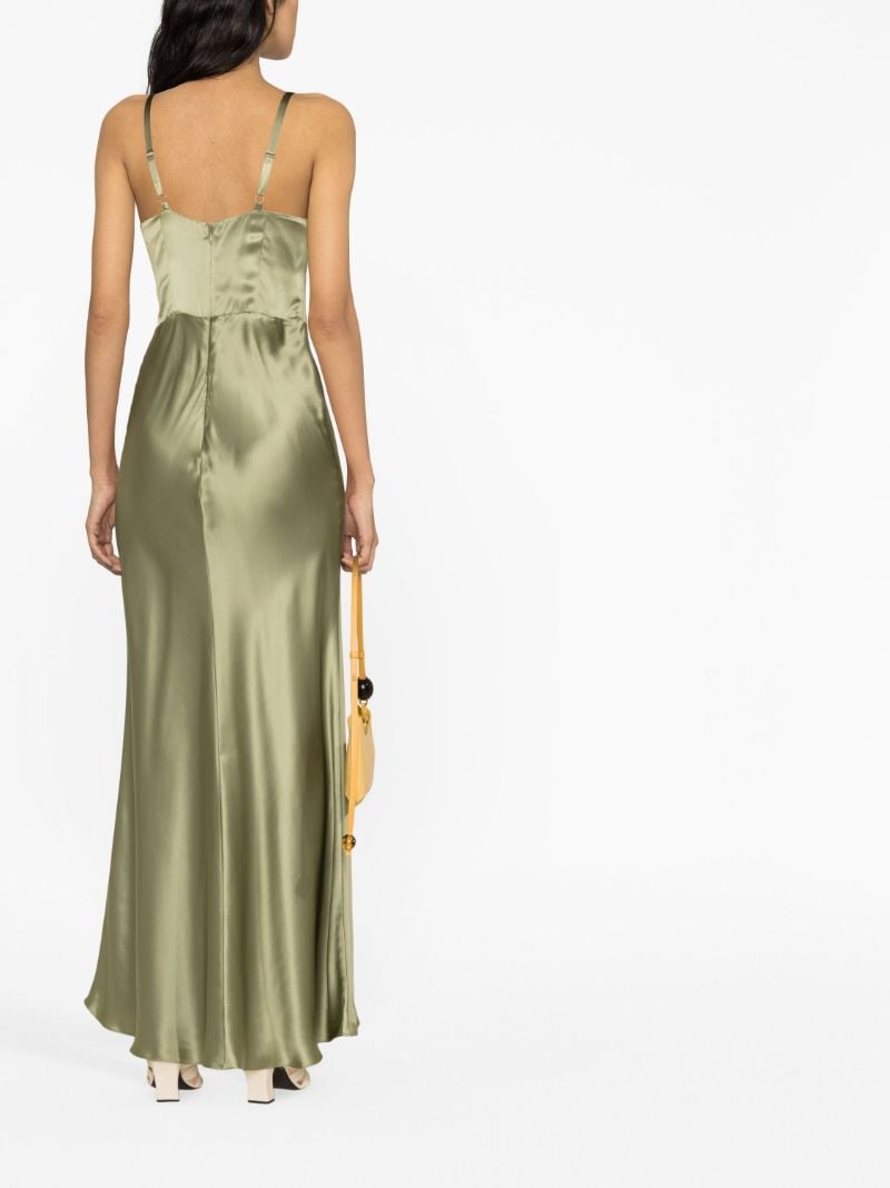 Green Esa Silk Maxi Dress