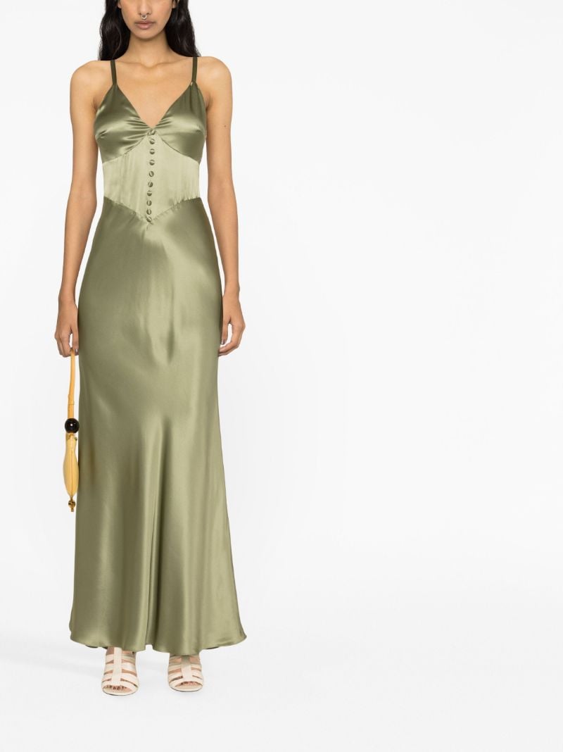 Green Esa Silk Maxi Dress