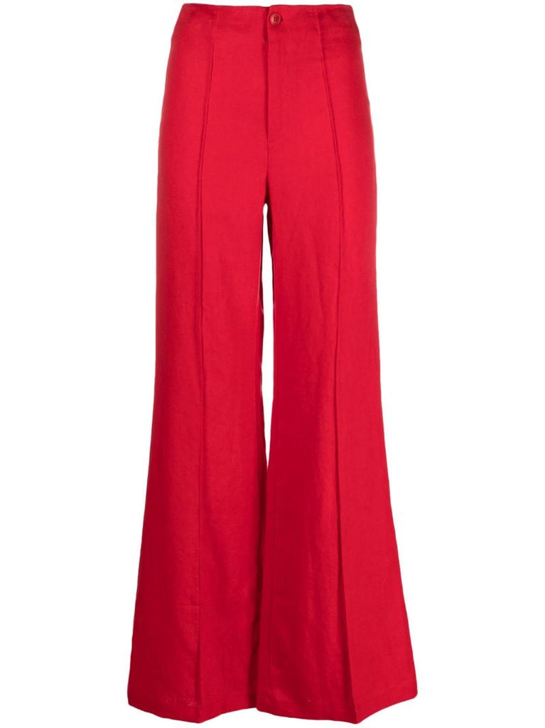 Red Sylvie Wide-leg Trousers