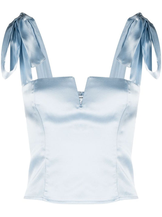 Blue Daisy Silk Top