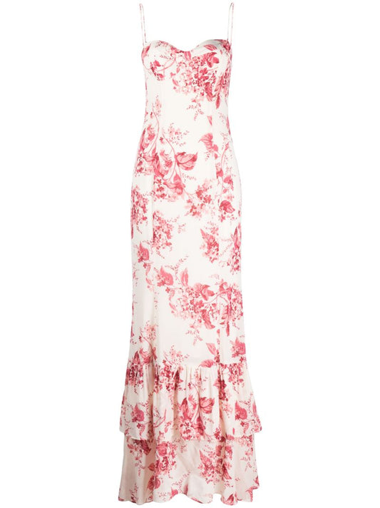 White Fallon Floral Print Dress