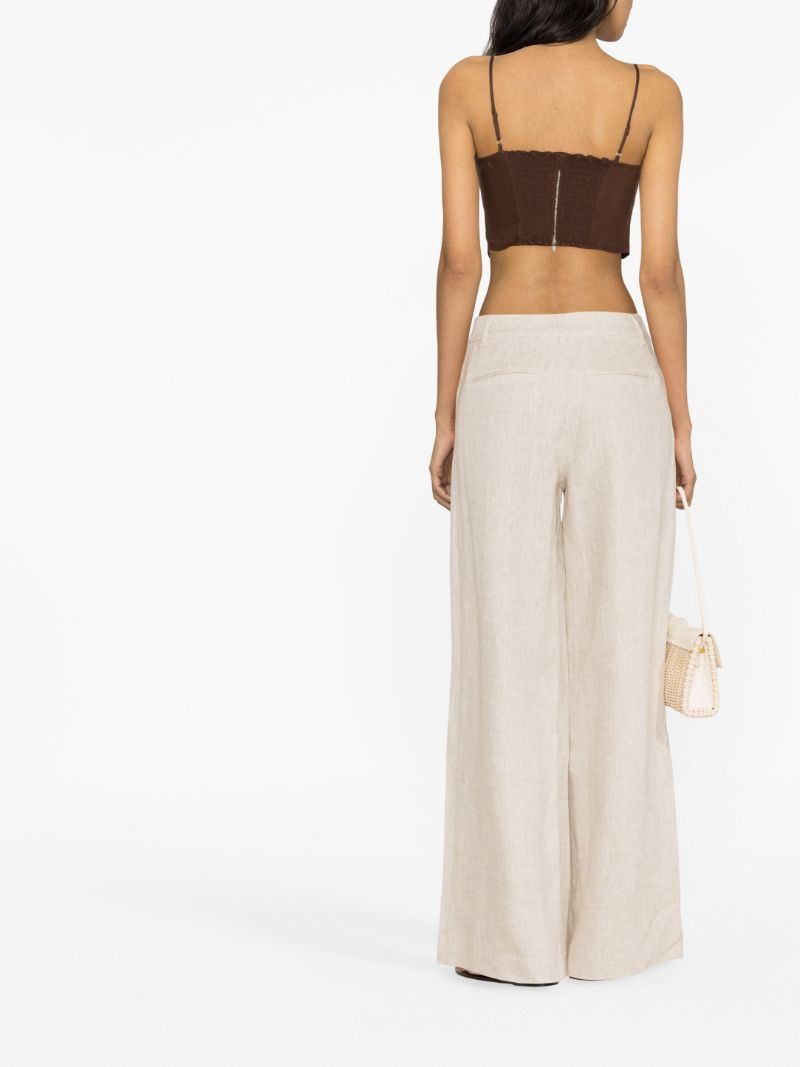 Brown Sansa Linen Top