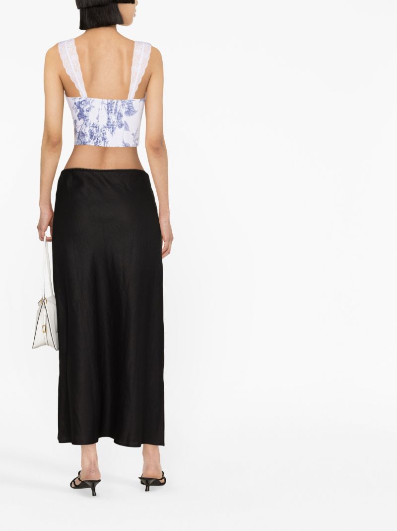 White Brigitta Floral Print Top