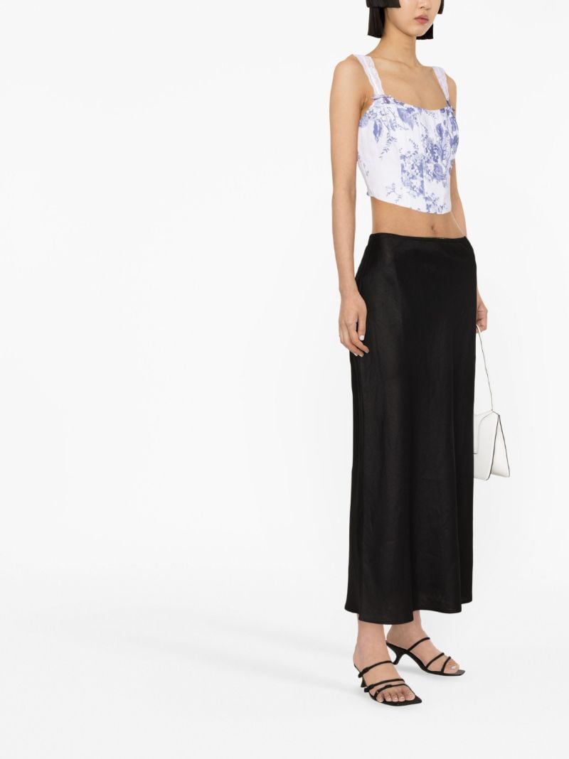 White Brigitta Floral Print Top