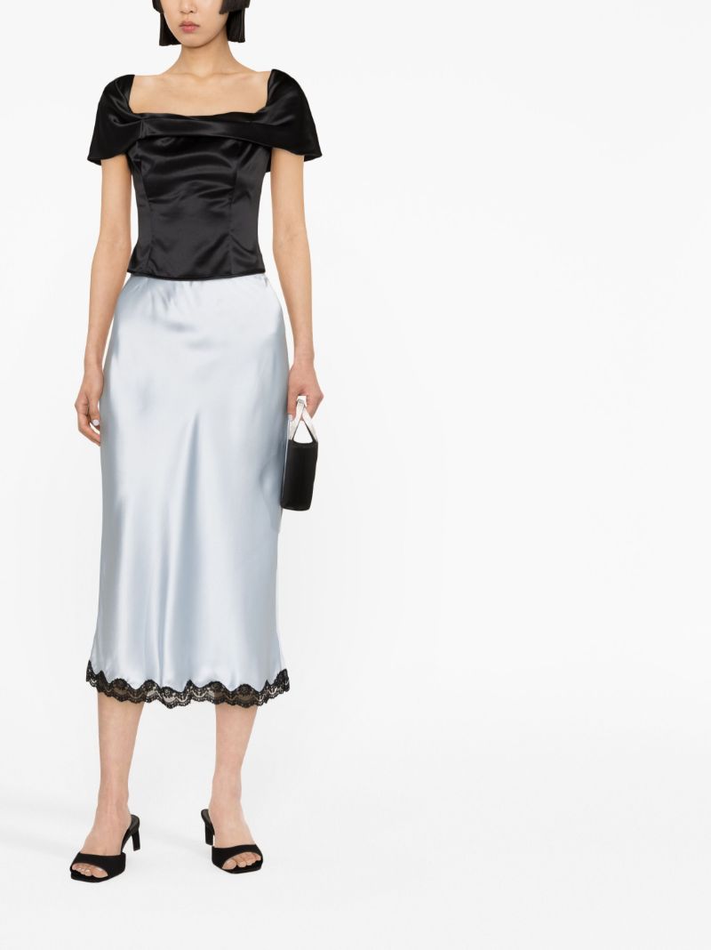 Blue Arie Lace-trimmed Skirt