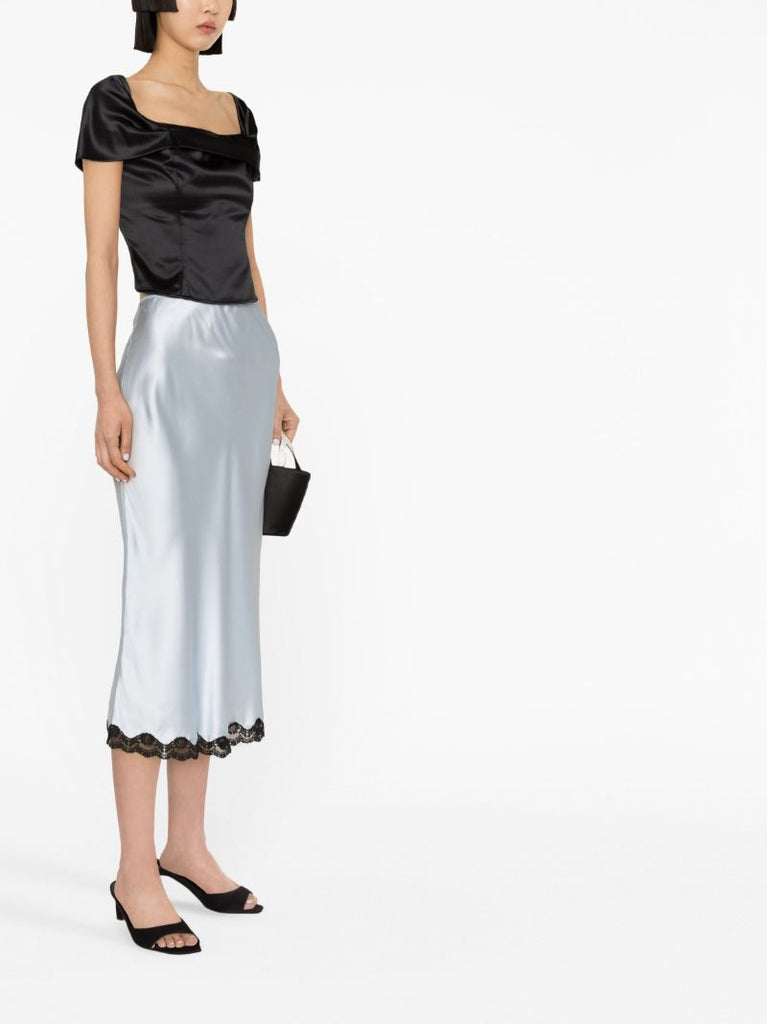 Blue Arie Lace-trimmed Skirt