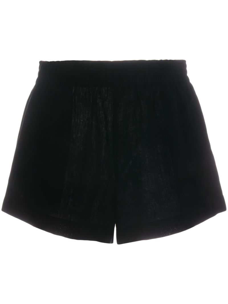 Black Mila Linen Shorts