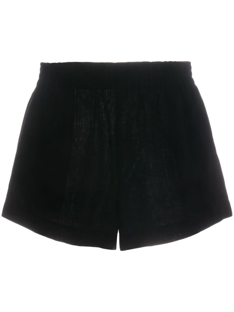 Black Mila Linen Shorts