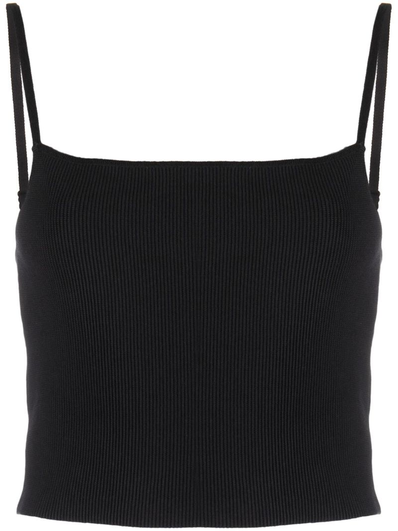 Black Eli Ribbed Tank Top