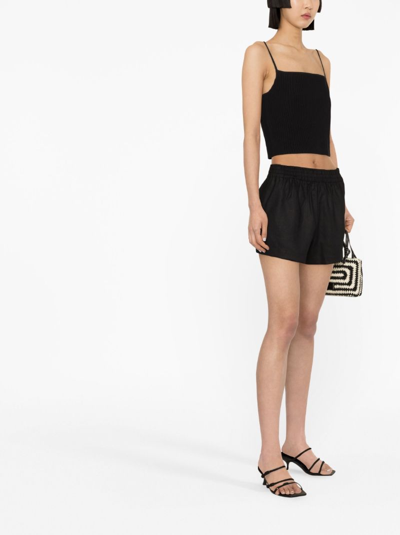 Black Eli Ribbed Tank Top