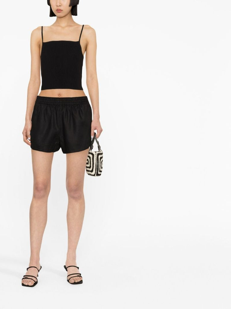 Black Eli Ribbed Tank Top