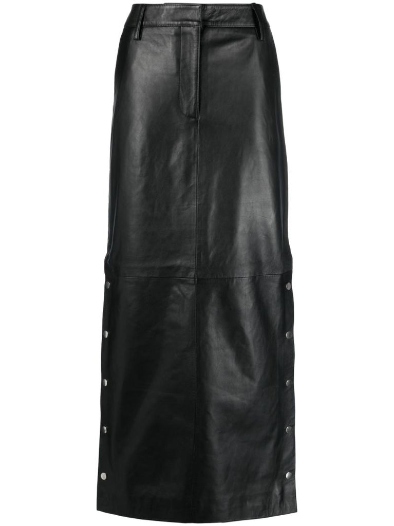 Black Leather Pencil Skirt