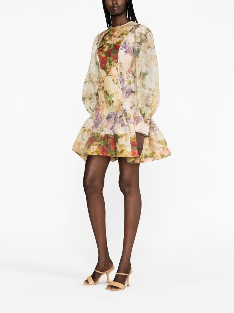 Multicolour Sensory Flip Floral-print Mini Dress