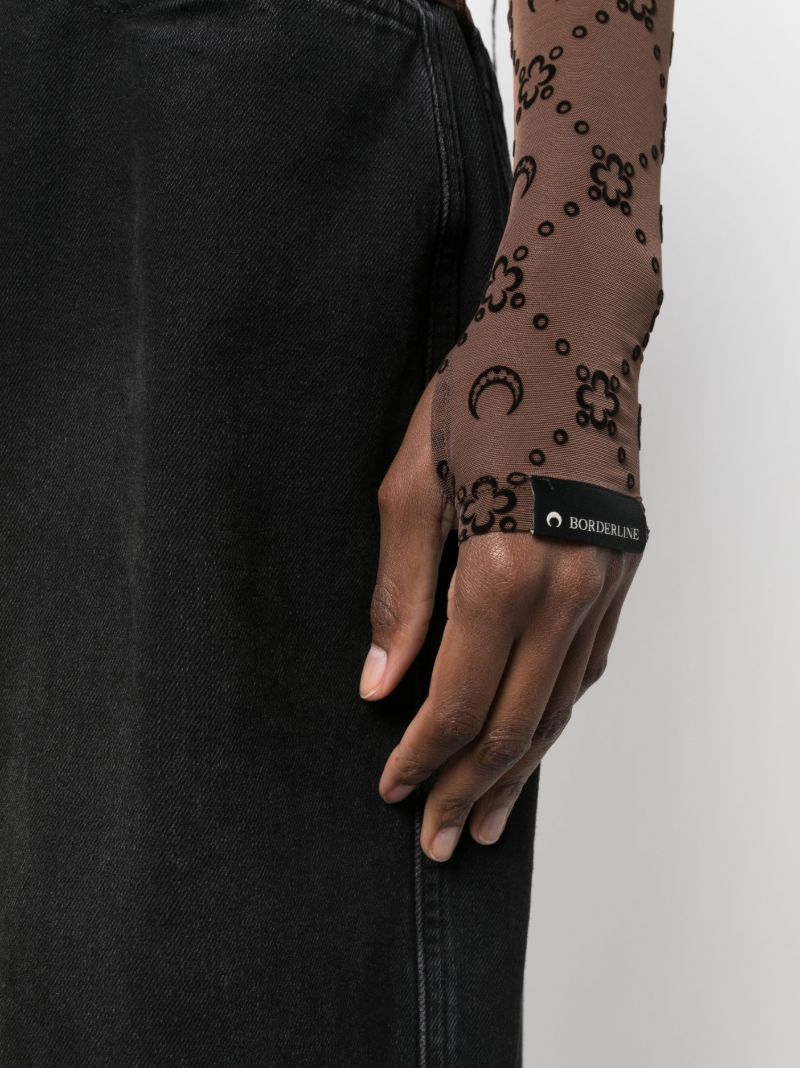 Brown Regenerated Moonogram Mesh T-shirt
