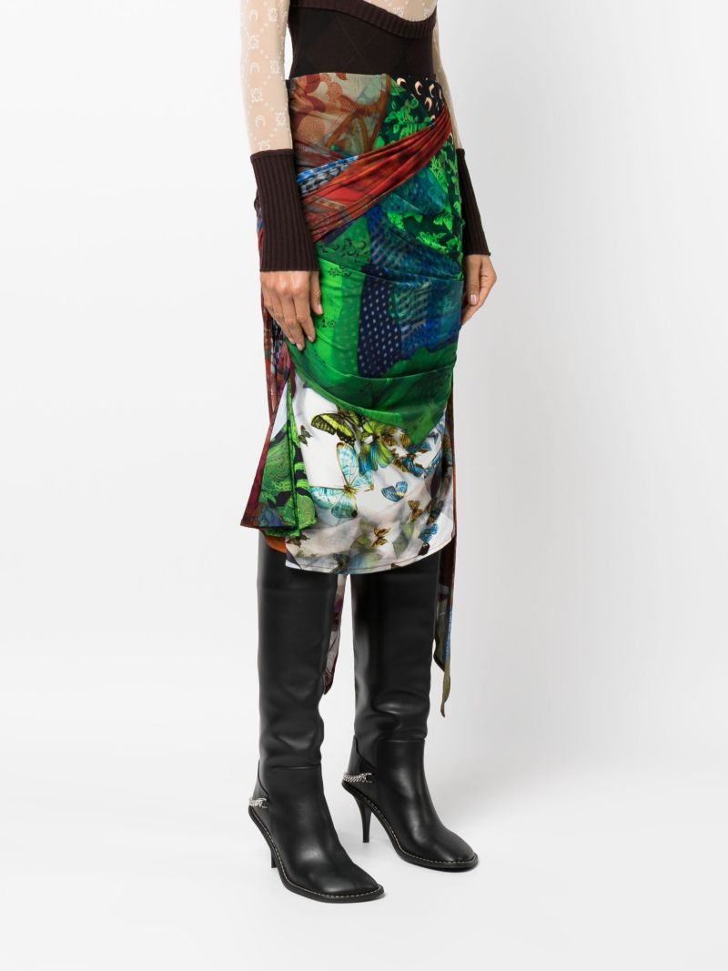 Green Body Shelter Draped Skirt