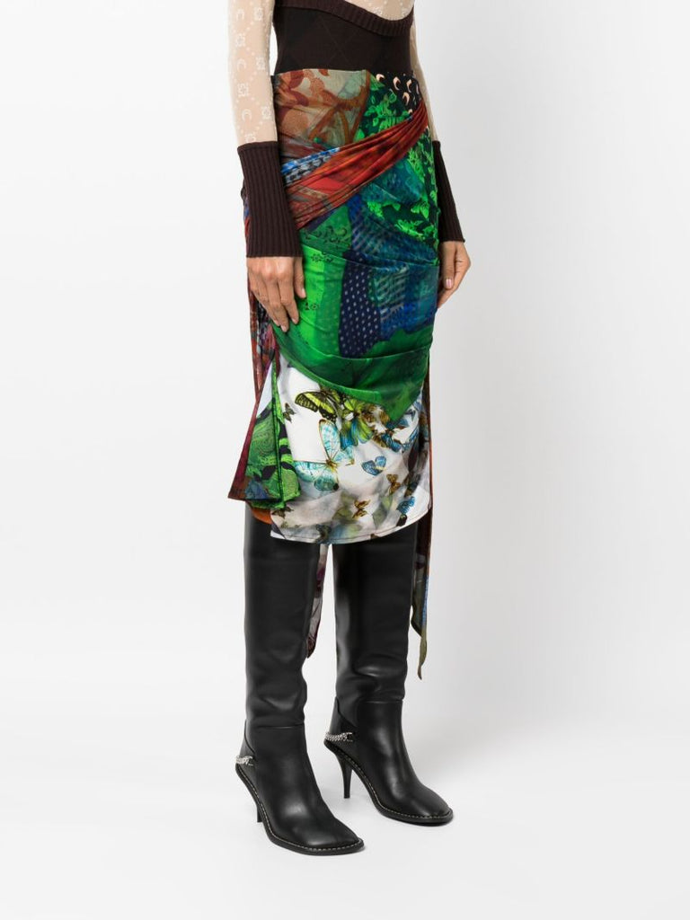 Green Body Shelter Draped Skirt