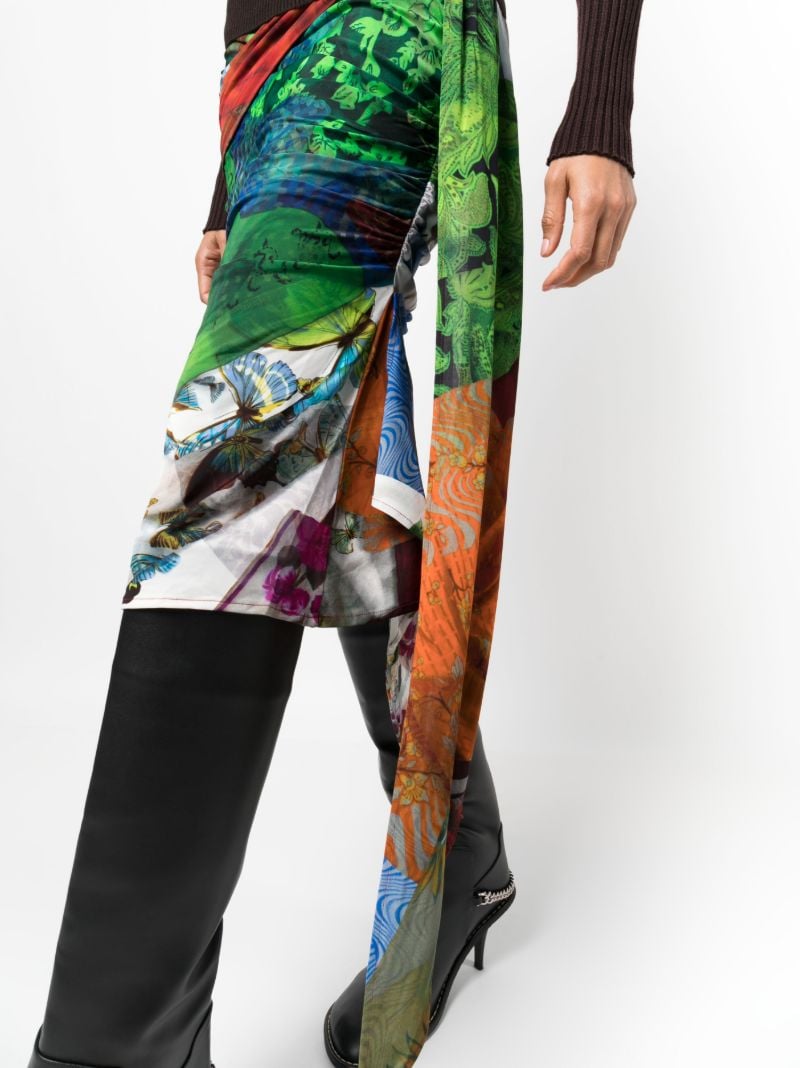 Green Body Shelter Draped Skirt