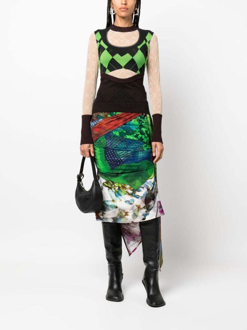 Green Body Shelter Draped Skirt