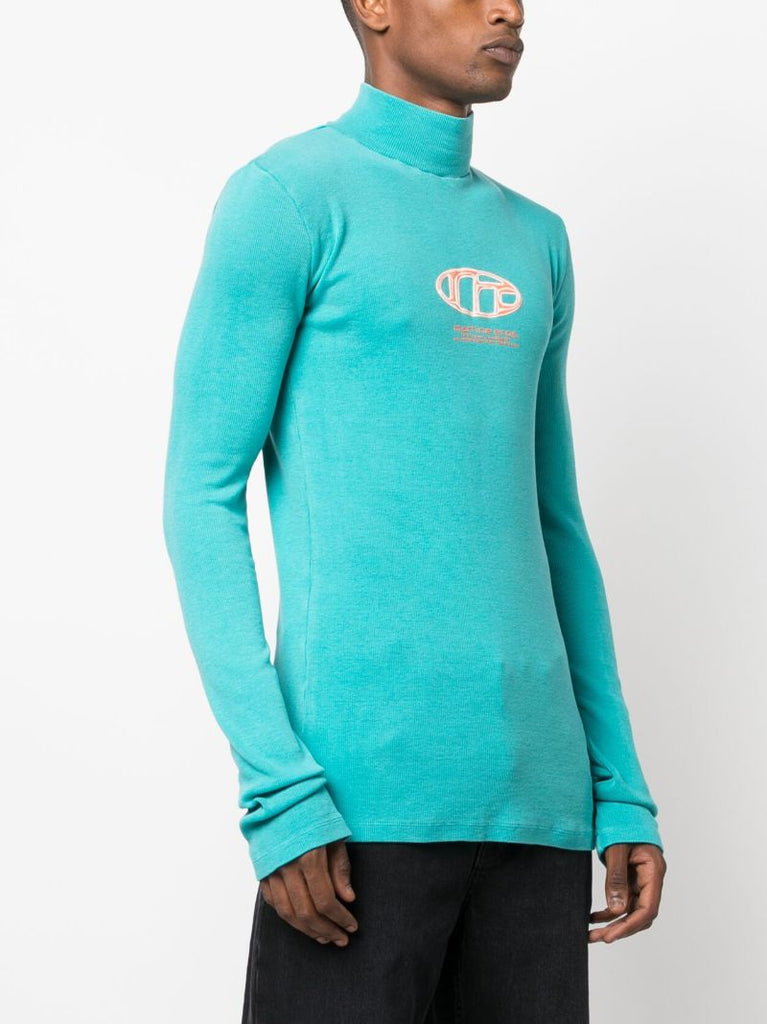 Blue Logo-print Sweater