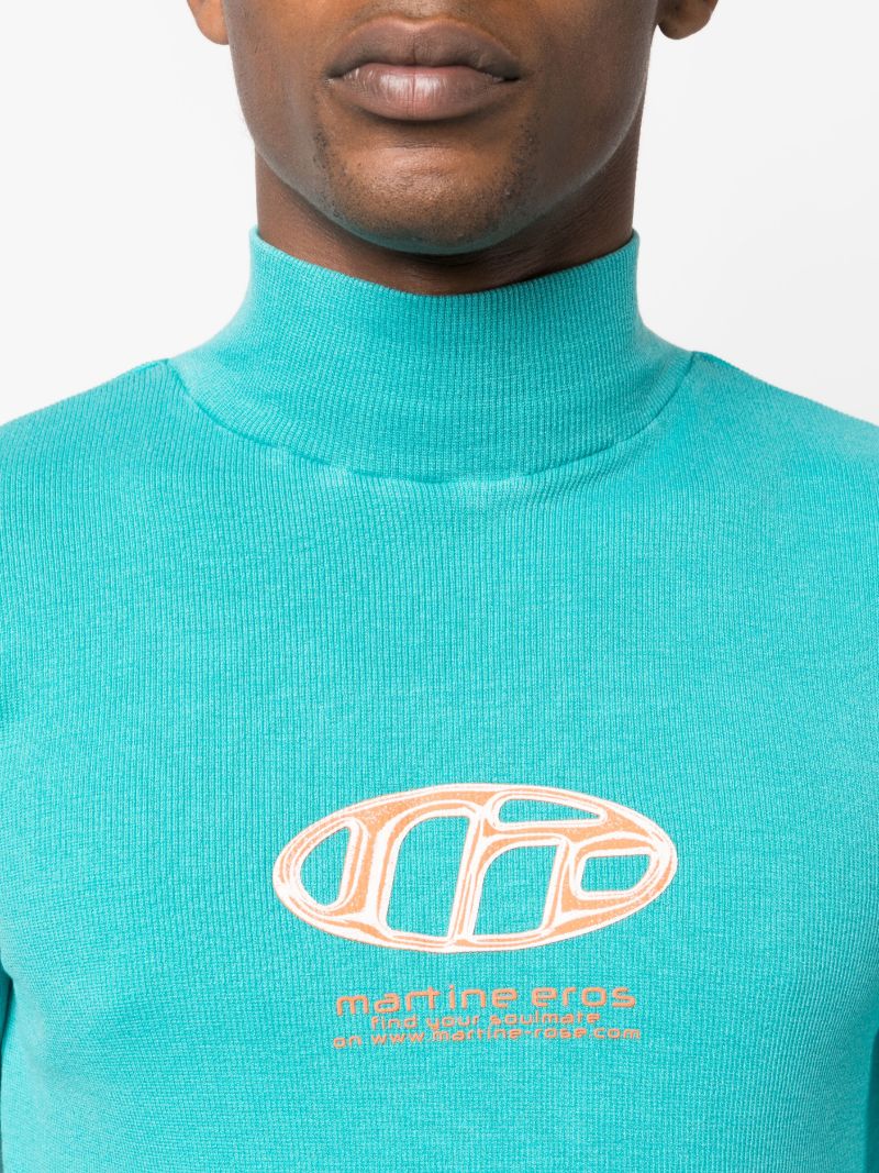 Blue Logo-print Sweater