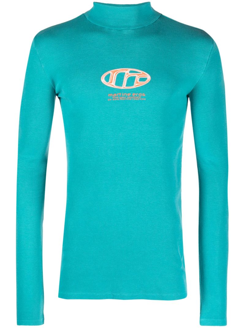 Blue Logo-print Sweater