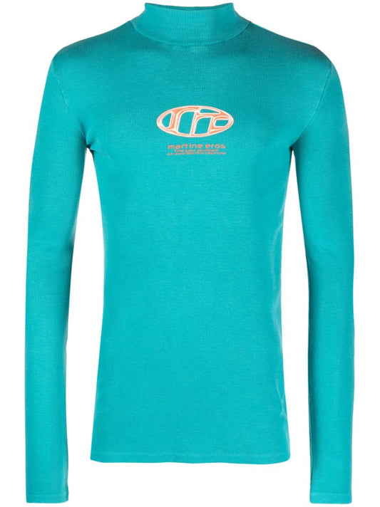 Blue Logo-print Sweater