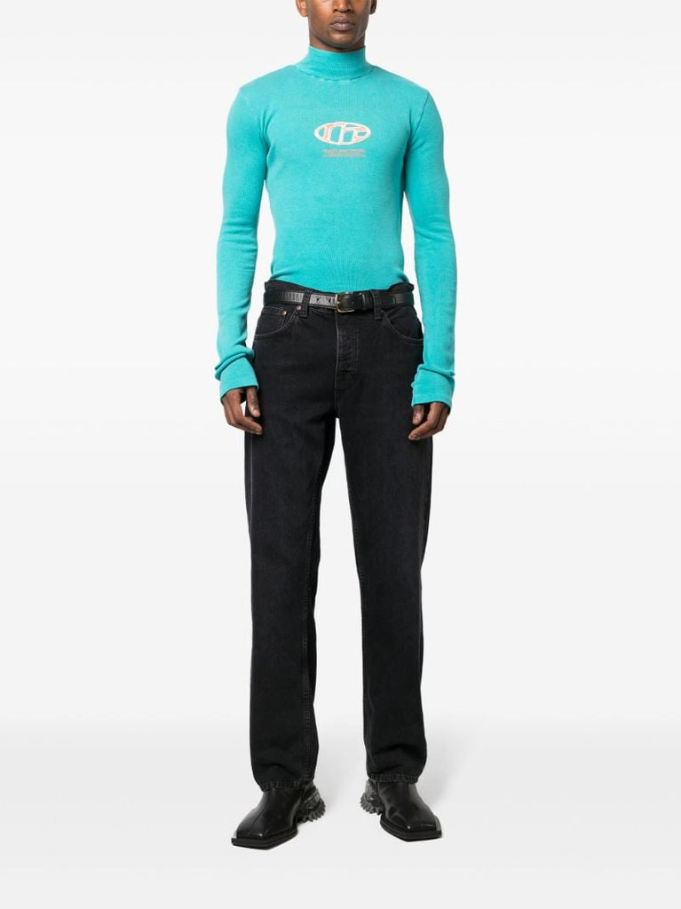 Blue Logo-print Sweater