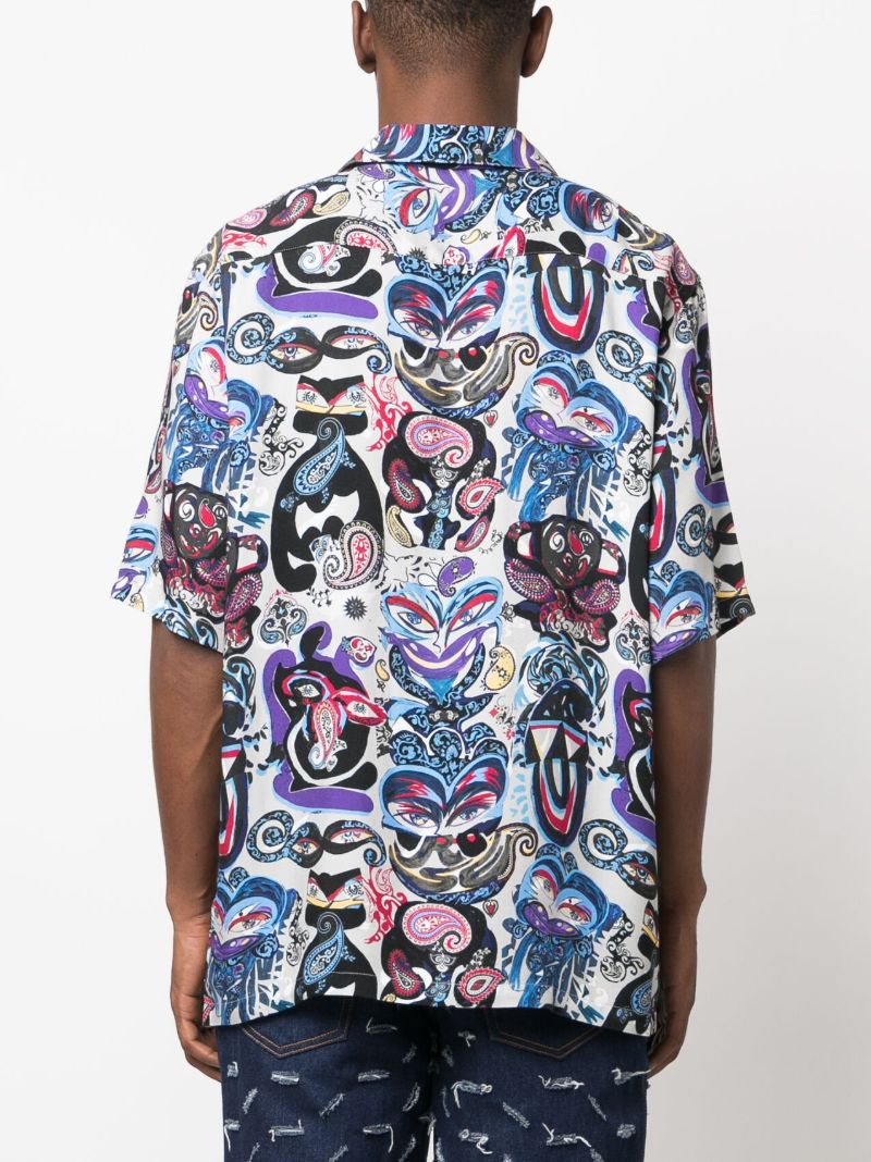 Grey Paisley-print Shirt