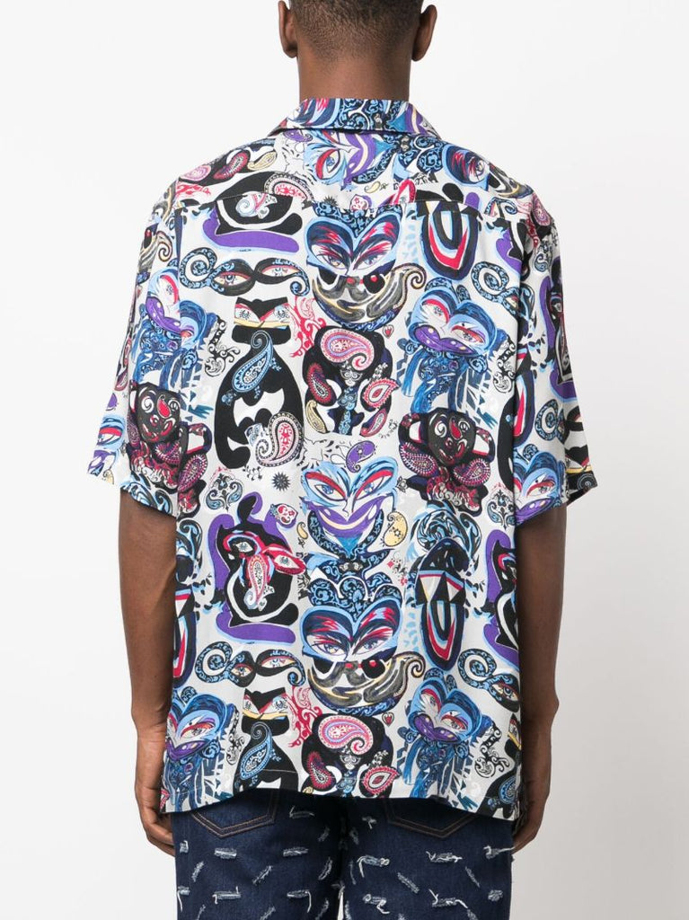 Grey Paisley-print Shirt