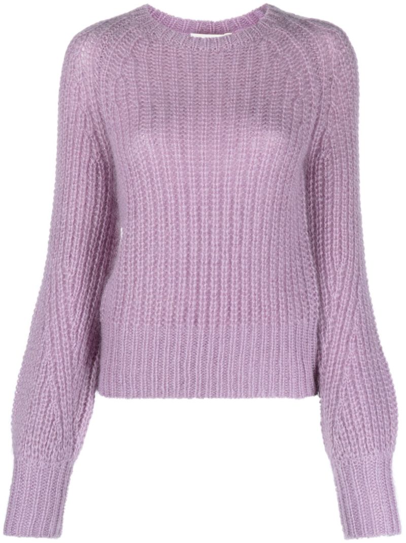 Purple Luminosity Ribbed-knit Sweater