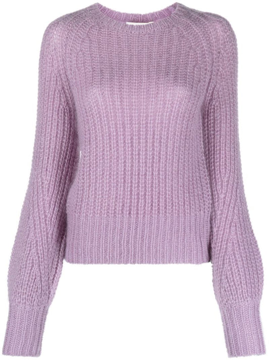 Purple Luminosity Ribbed-knit Sweater