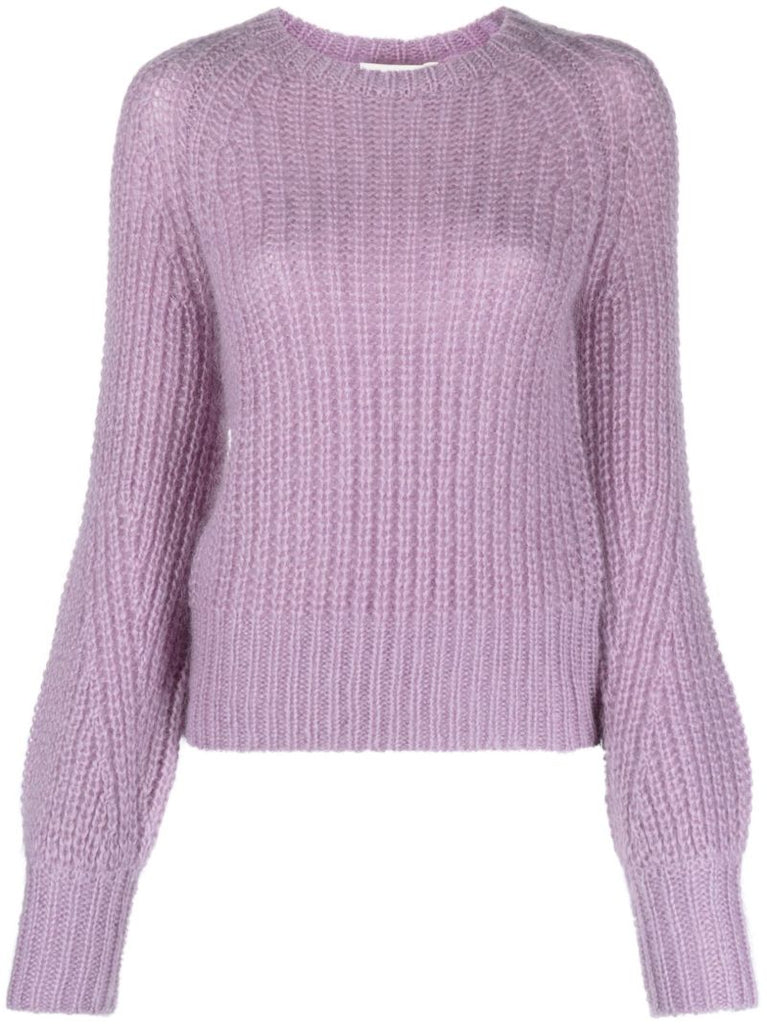 Purple Luminosity Ribbed-knit Sweater