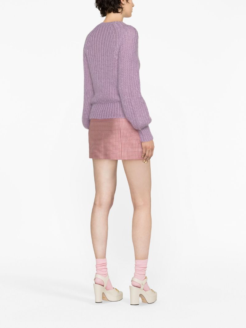 Purple Luminosity Ribbed-knit Sweater