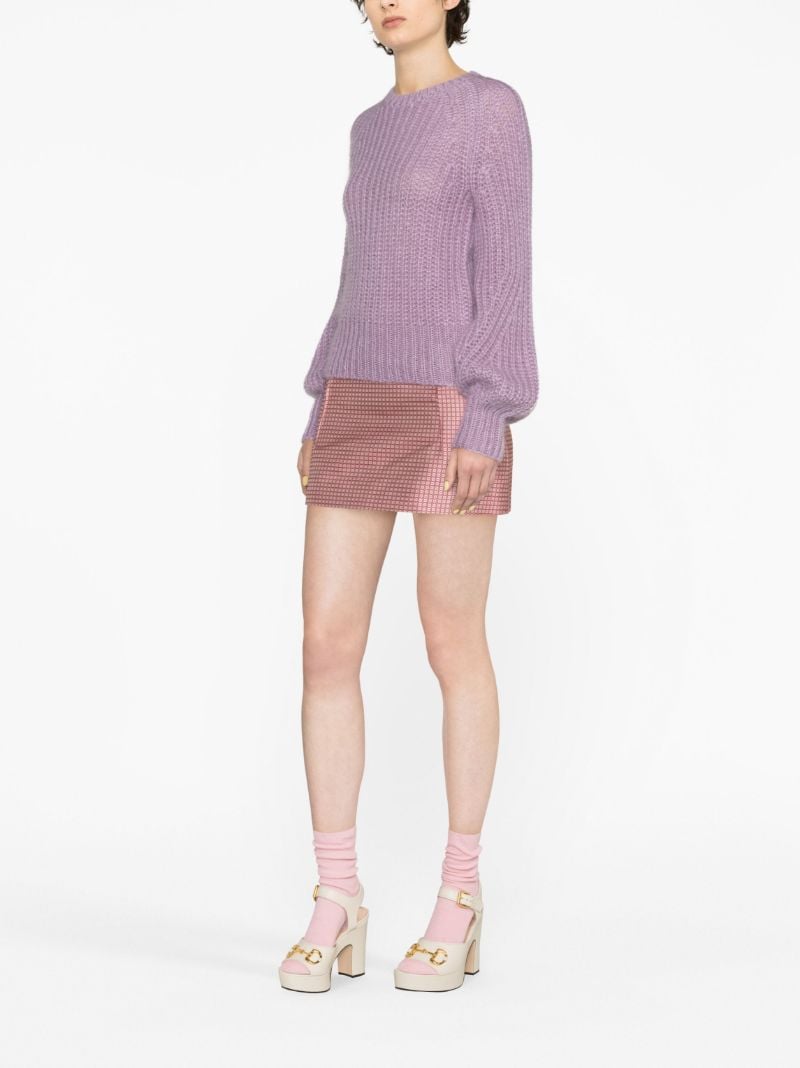 Purple Luminosity Ribbed-knit Sweater