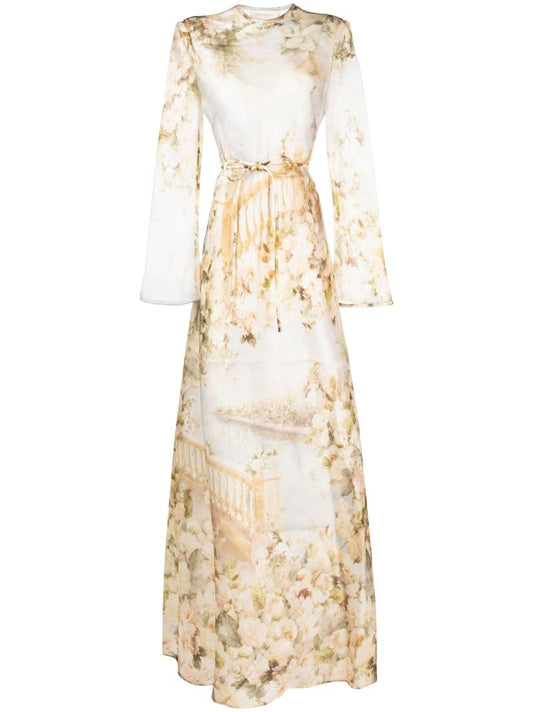 Neutral Luminosity Maxi Dress