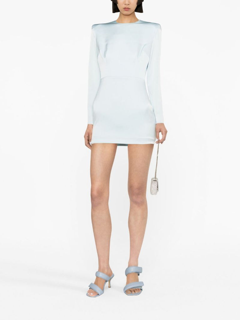 Blue Aster Heart Cut-out Mini Dress