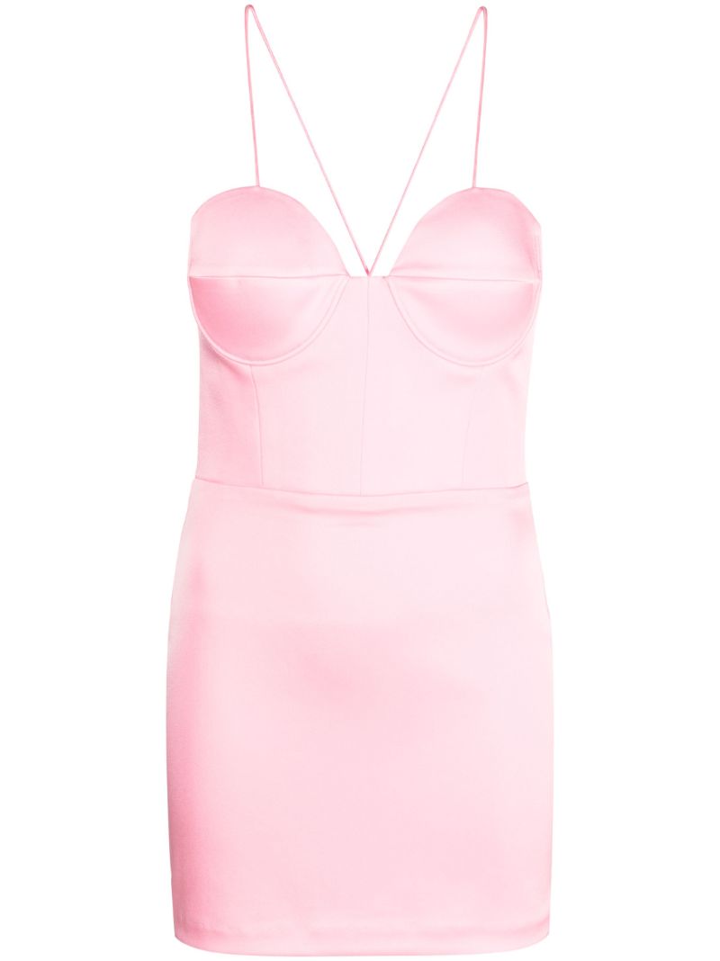 Pink Carine Satin Mini Dress