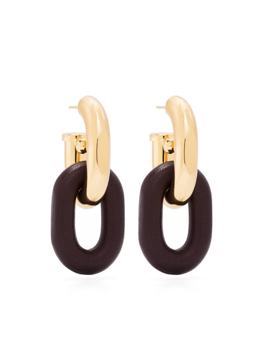 Gold Chain Link Drop Earrings