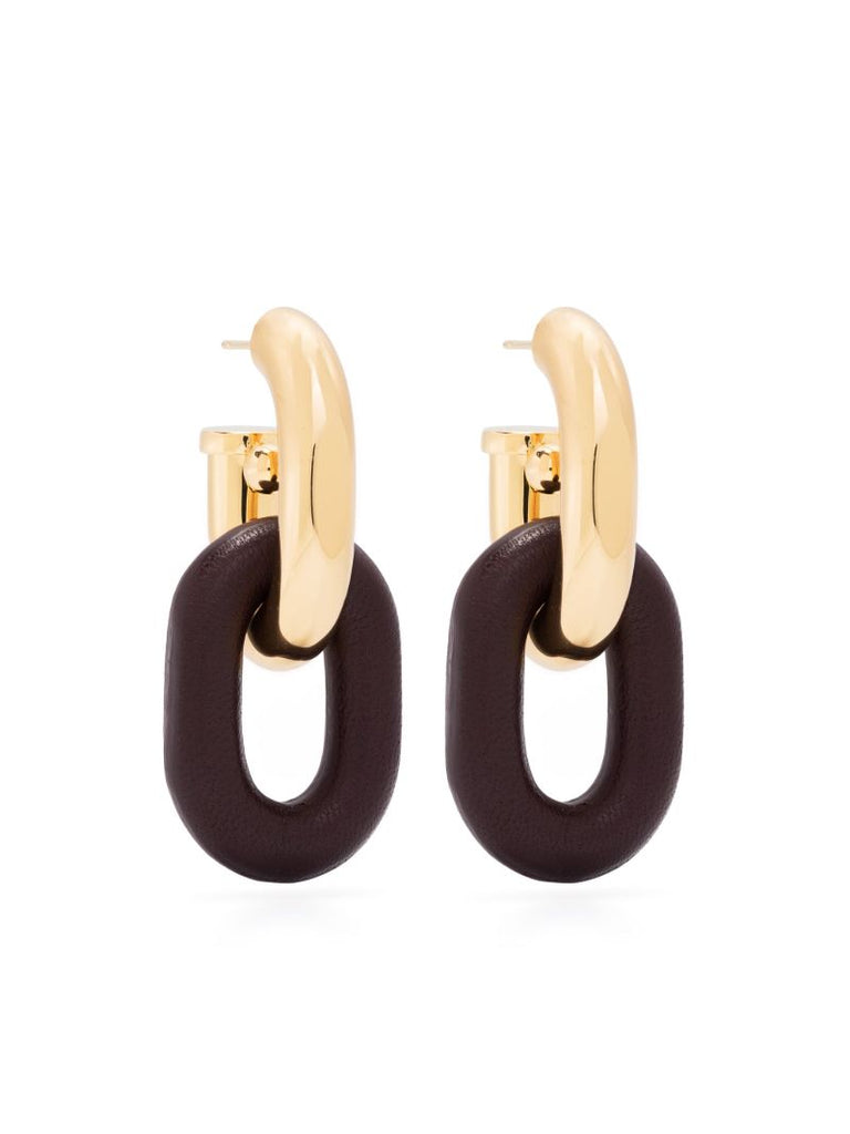 Gold Chain Link Drop Earrings