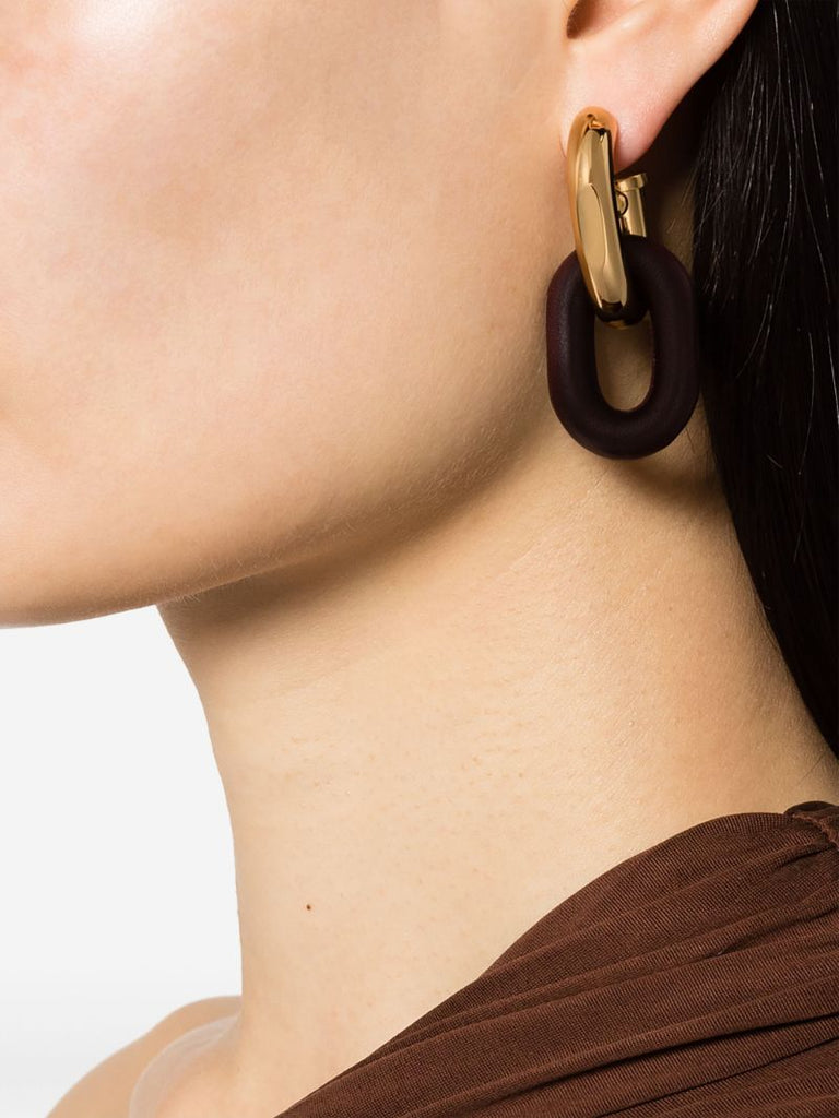Gold Chain Link Drop Earrings