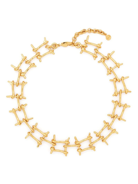 Gold-tone Wire Chain Necklace