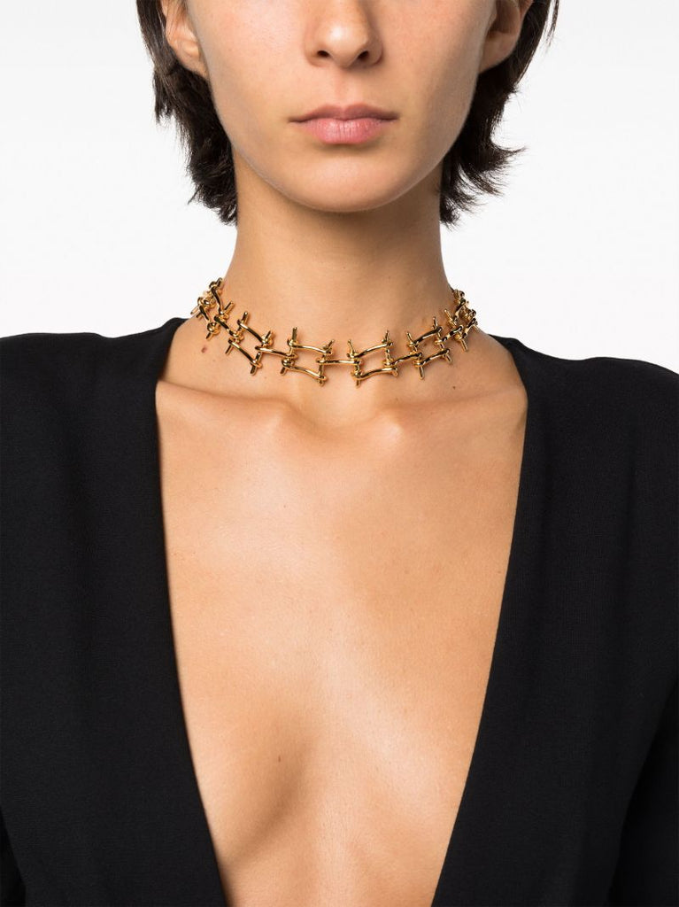 Gold-tone Wire Chain Necklace