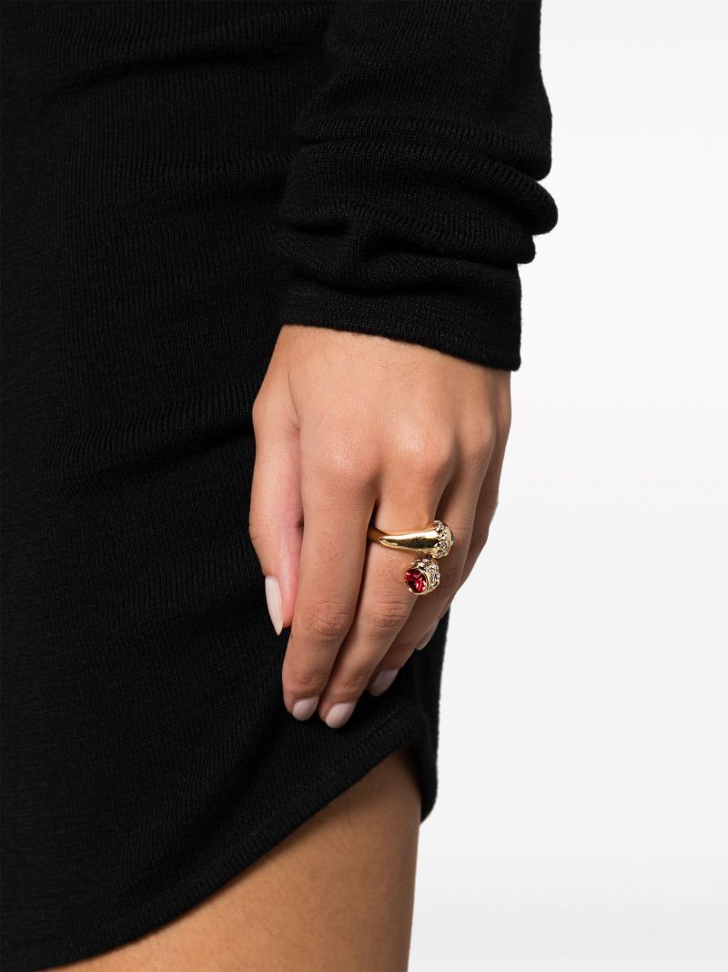 Gold-tone Xl Crystal Ring