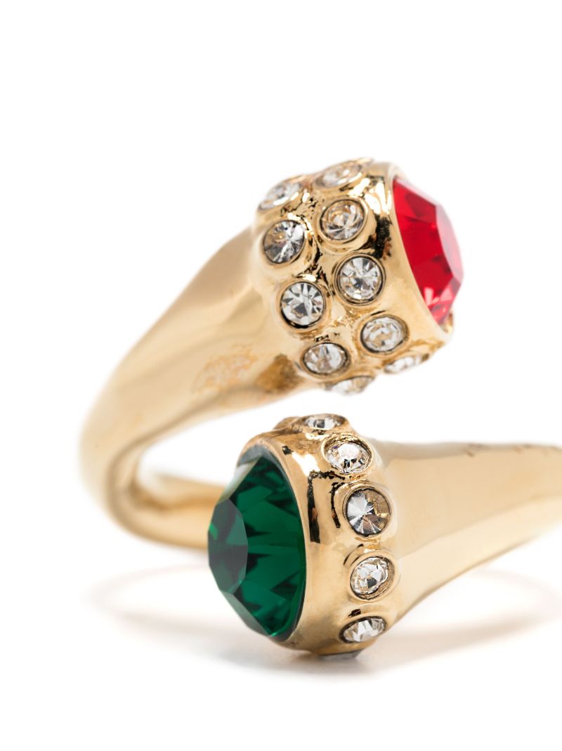 Gold-tone Xl Crystal Ring