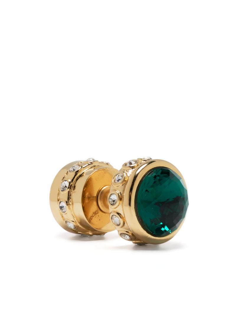 Gold-tone Phone Crystal Single Stud Earring