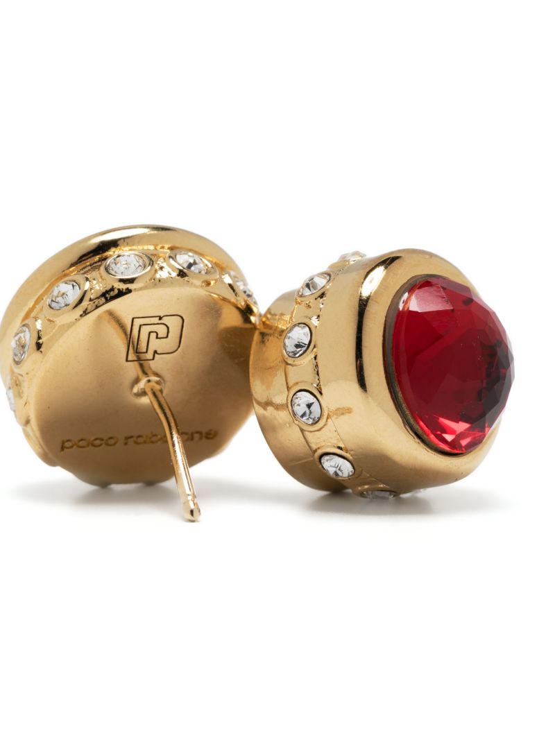 Gold-tone Phone Crystal Single Stud Earring