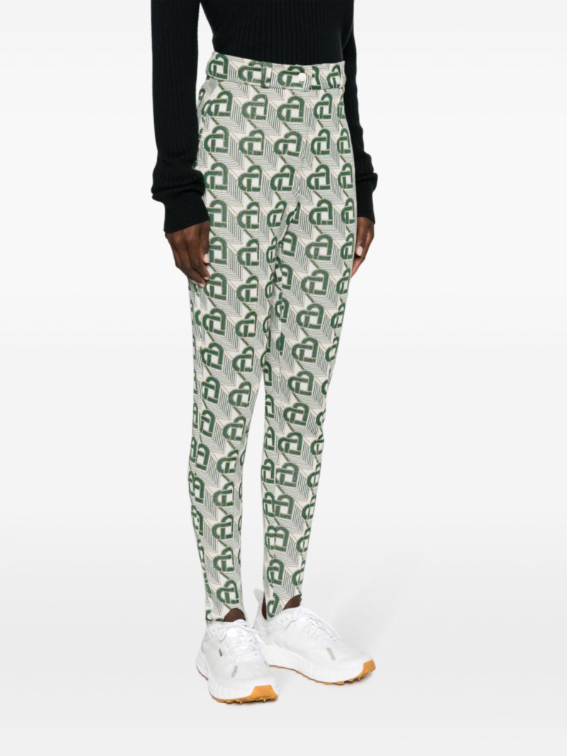 Green Heart Monogramme Tailored Trousers