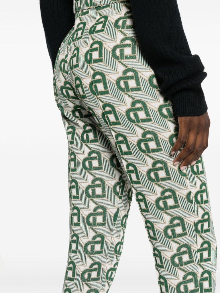 Green Heart Monogramme Tailored Trousers