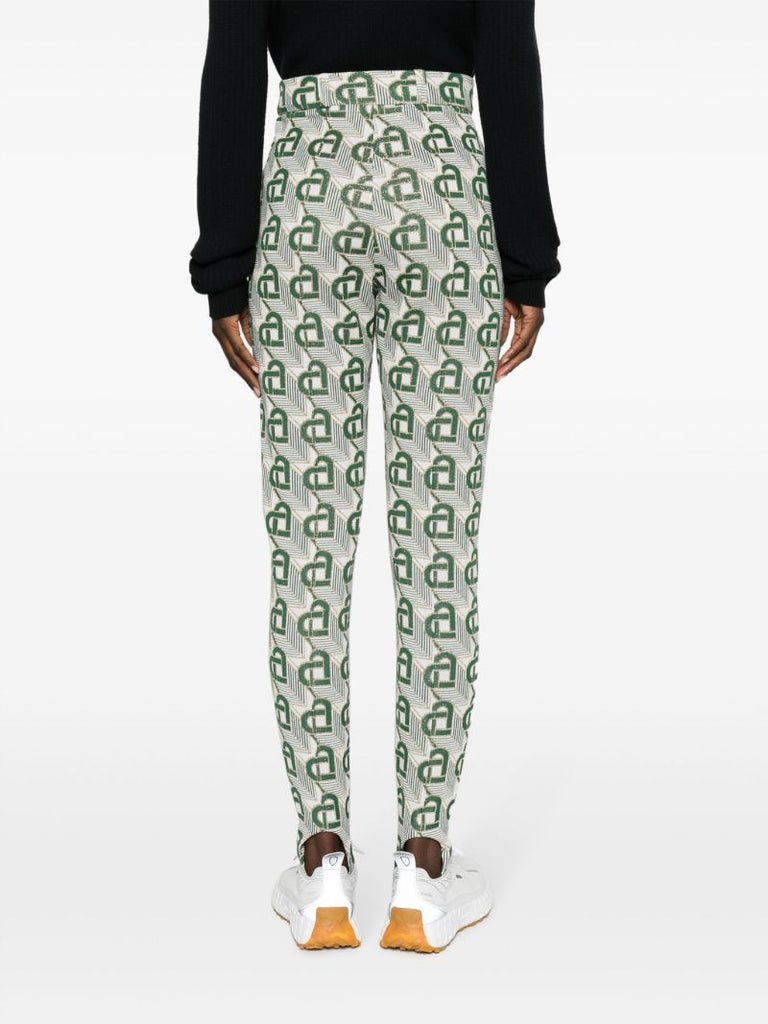 Green Heart Monogramme Tailored Trousers