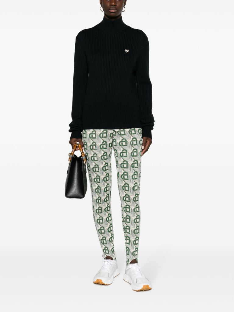 Green Heart Monogramme Tailored Trousers